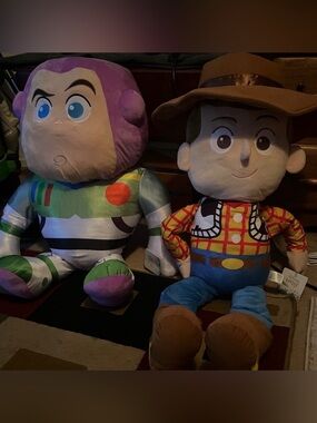 NWT Disney Buzz Lightyear & Woody Plush Baby Disney 15 “ Inches Tall .